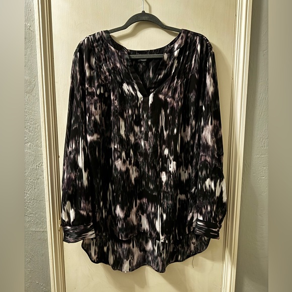Simply Vera Vera Wang Abstract Blouse - 2x - Picture 1 of 4
